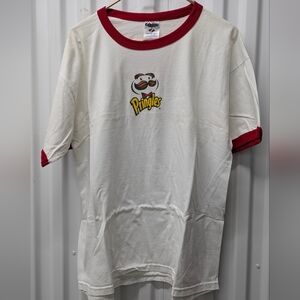 Jerzees Pringles White Tee with Red Trim
